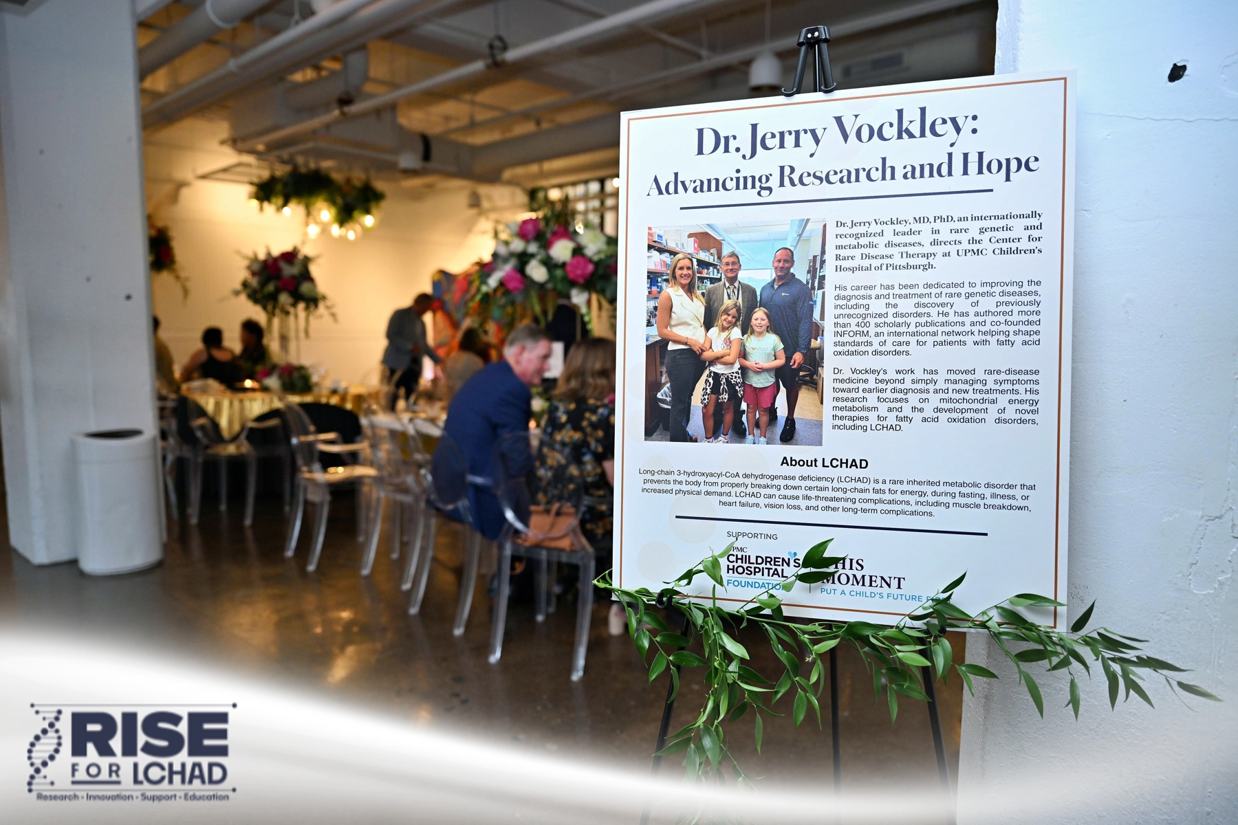Display honoring Dr. Jerry Vockley's LCHAD research