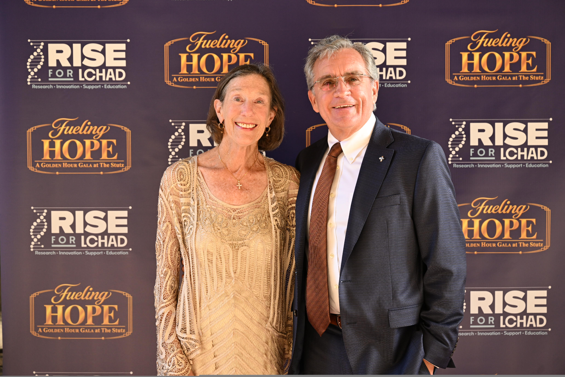 Dr. Jerry Vockley and guest on the red carpet