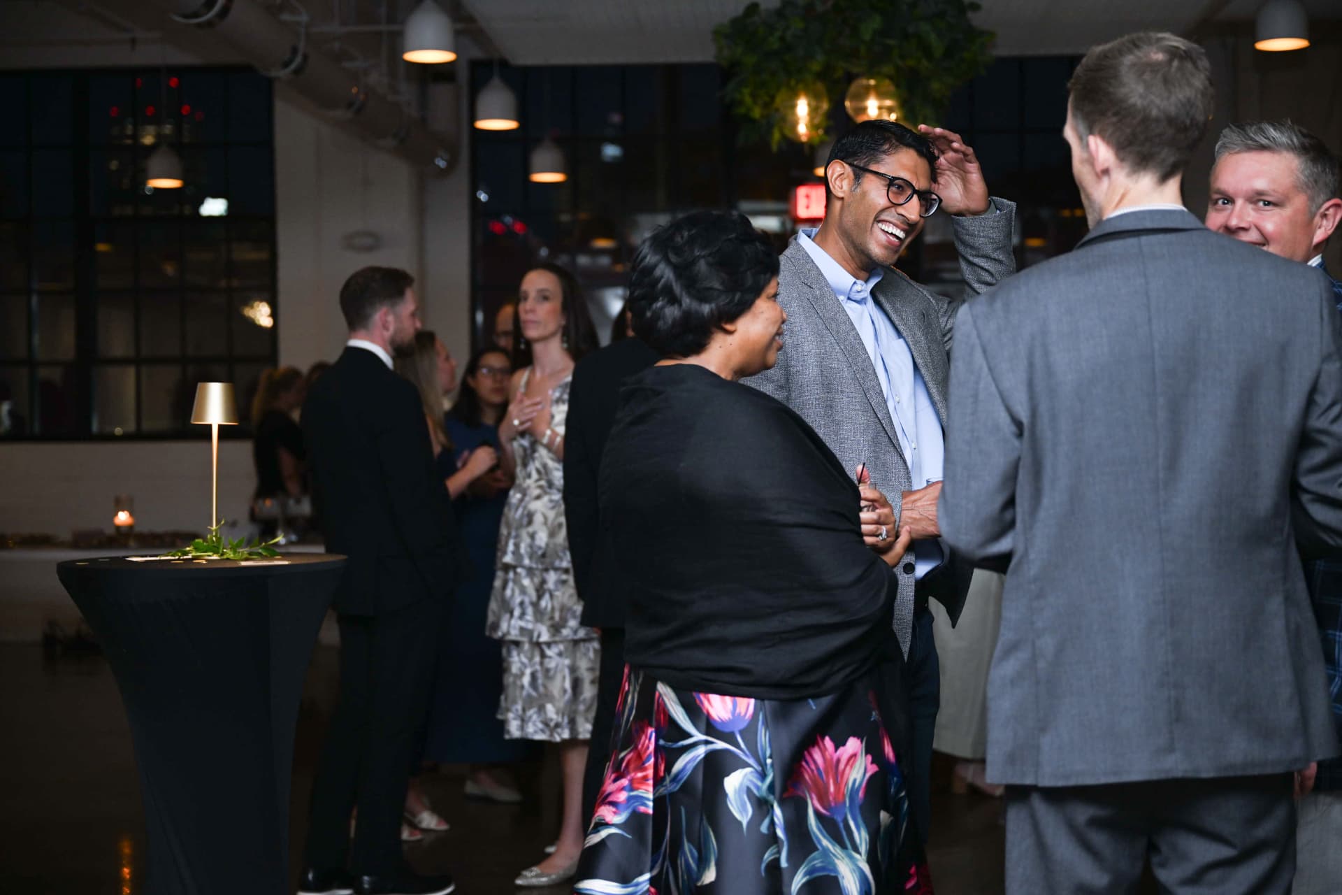 Guests mingling during the Fueling Hope reception